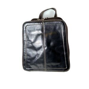 Tignanello Espresso Brown Leather Medium Size Backpack Purse